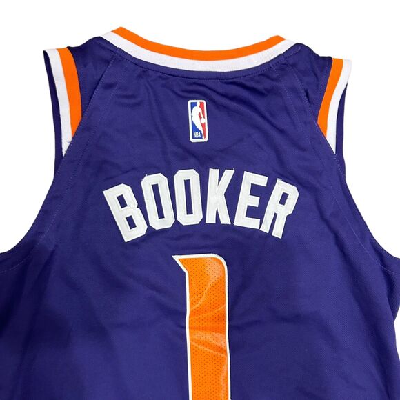 Nike NBA Phoenix Suns Devin Booker #1 Purple Jersey Size 50 w/ Length +4 - Picture 8 of 9